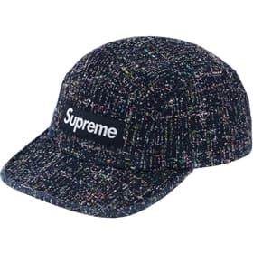 Supreme Denim Bouclé Camp Cap Indigo