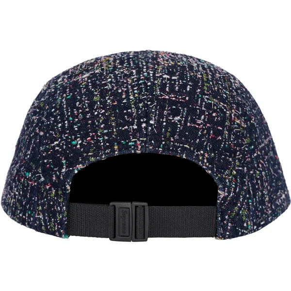 Supreme Denim Bouclé Camp Cap - Indigo (front)