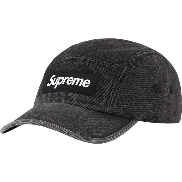 Supreme Denim Camp Cap - Black (front)