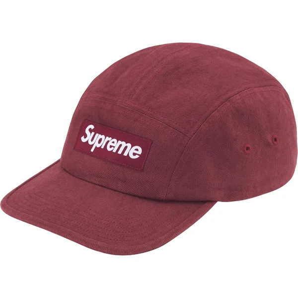 Supreme Denim Camp Cap - Red (front)