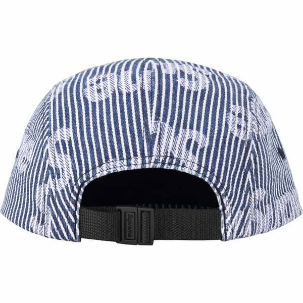Supreme Denim Camp Cap - Stripe (front)