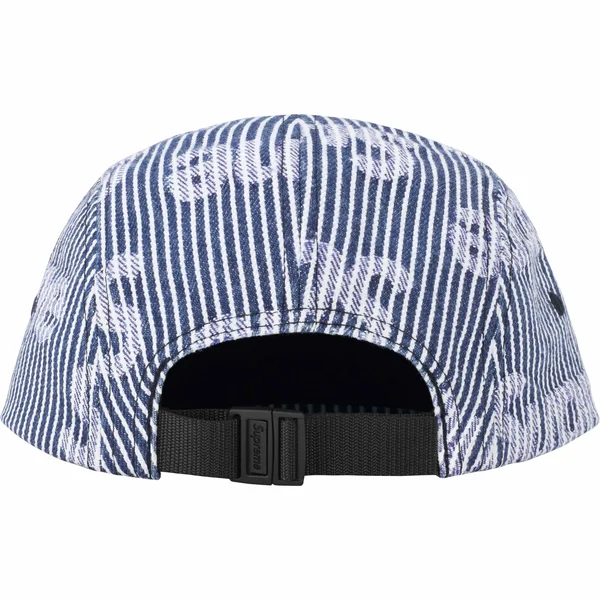 Supreme Denim Camp Cap - Stripe (front)