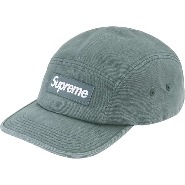 Supreme Denim Camp Cap - Teal (front)