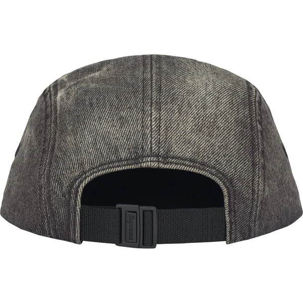 Supreme Denim Camp Cap - Washed Black (front)