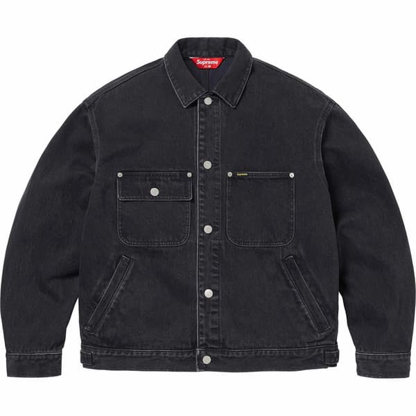 Supreme Denim Chore Trucker Jacket - Black (front)