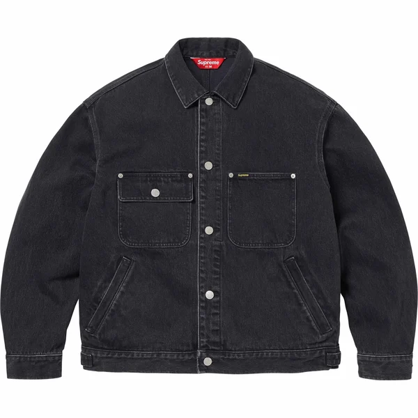 Supreme Denim Chore Trucker Jacket - Black (front)