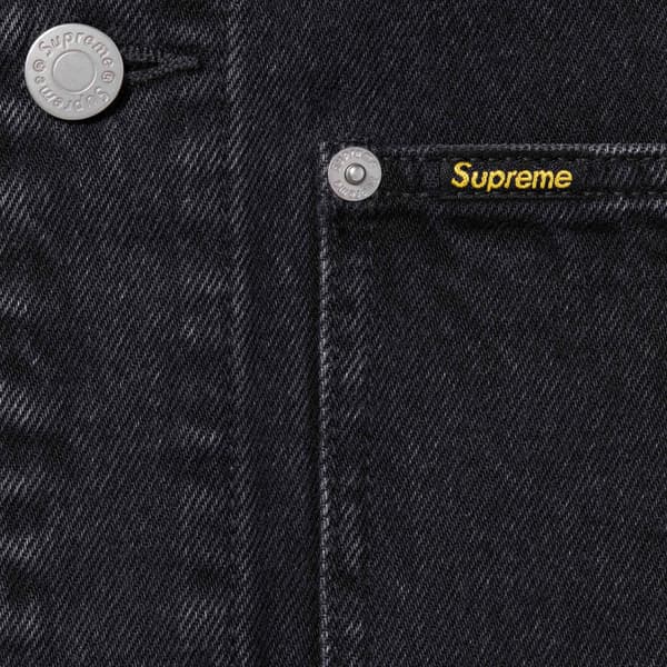 Supreme Denim Chore Trucker Jacket - Black (front)