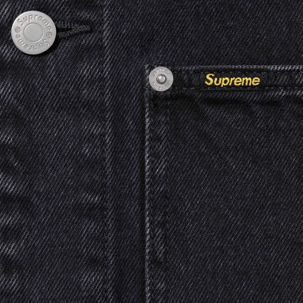 Supreme Denim Chore Trucker Jacket - Black (front)