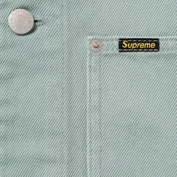 Supreme Denim Chore Trucker Jacket - Mint (front)