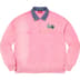 Supreme Denim Collar Half Zip Sweatshirt - Pink (front)