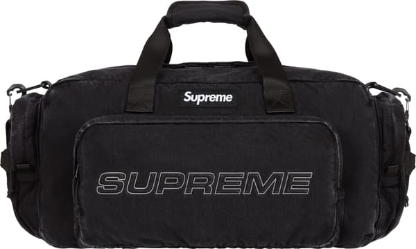Supreme Denim Duffle Bag - Black (front)