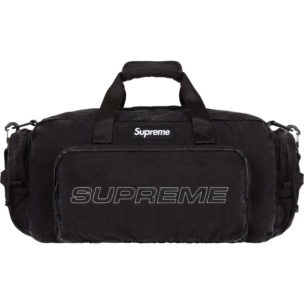 Supreme Denim Duffle Bag - Black (front)
