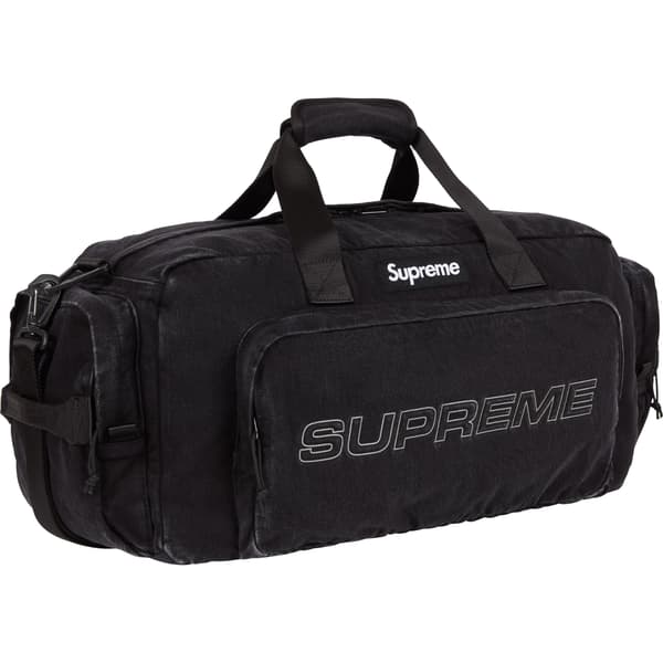 Supreme Denim Duffle Bag - Black (front)