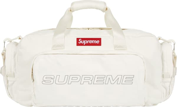 Supreme Denim Duffle Bag - White (front)