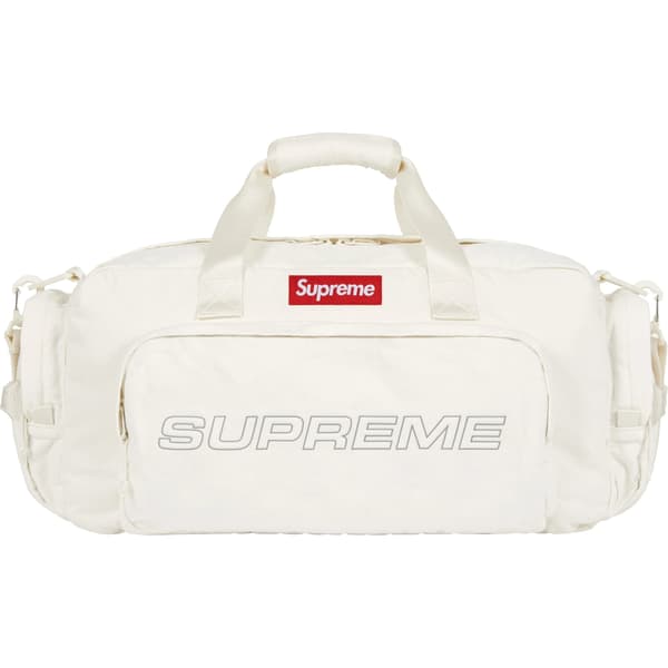 Supreme Denim Duffle Bag - White (front)
