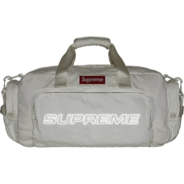 Supreme Denim Duffle Bag - White (front)