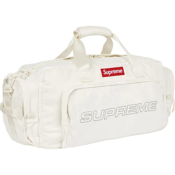 Supreme Denim Duffle Bag - White (front)