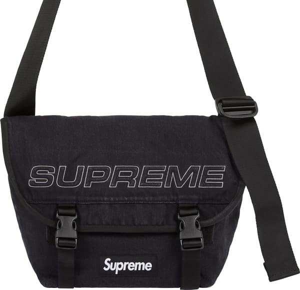 Supreme Denim Messenger Bag - Black (front)
