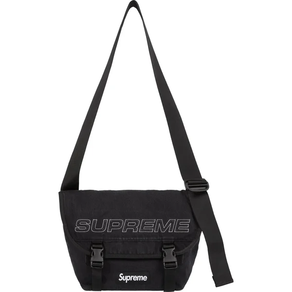 Supreme Denim Messenger Bag - Black (front)