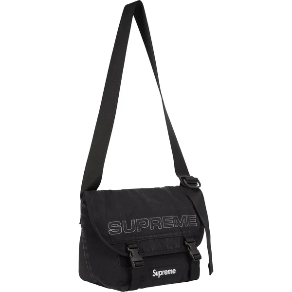 Supreme Denim Messenger Bag - Black (front)