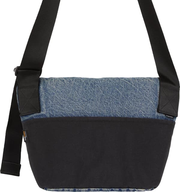 Supreme Denim Messenger Bag - Washed Indigo (front)