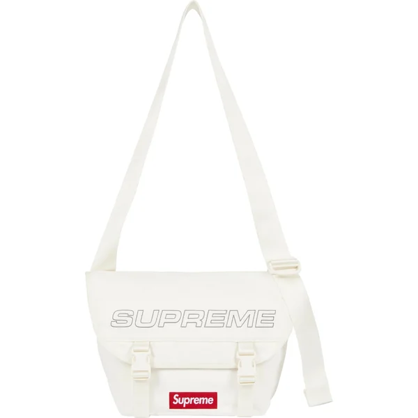 Supreme Denim Messenger Bag - White (front)
