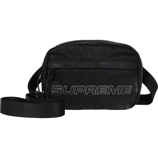 Supreme Denim Mini Shoulder Bag - Black (front)