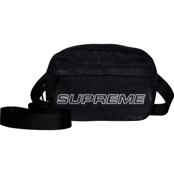 Supreme Denim Mini Shoulder Bag - Black (front)