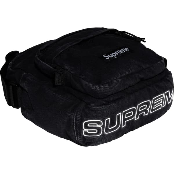 Supreme Denim Shoulder Bag - Black (front)