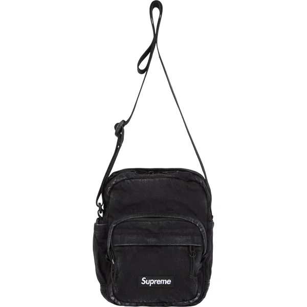 Supreme Denim Shoulder Bag - Black (front)