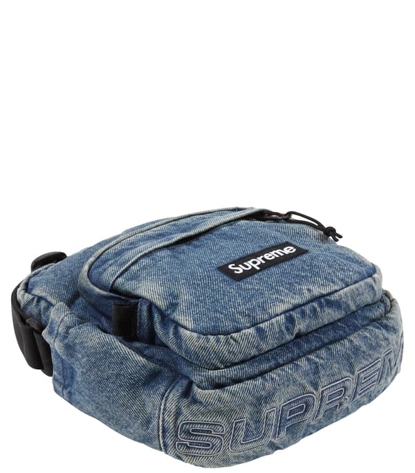 Supreme Denim Shoulder Bag - Washed Indigo (front)