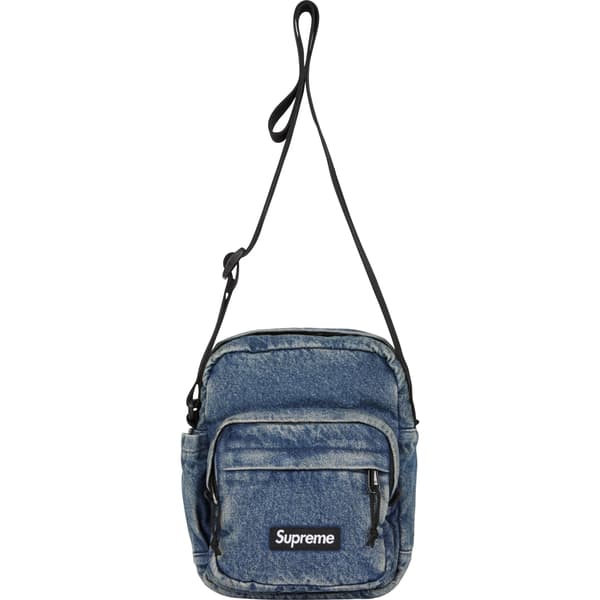 Supreme Denim Shoulder Bag - Washed Indigo (front)