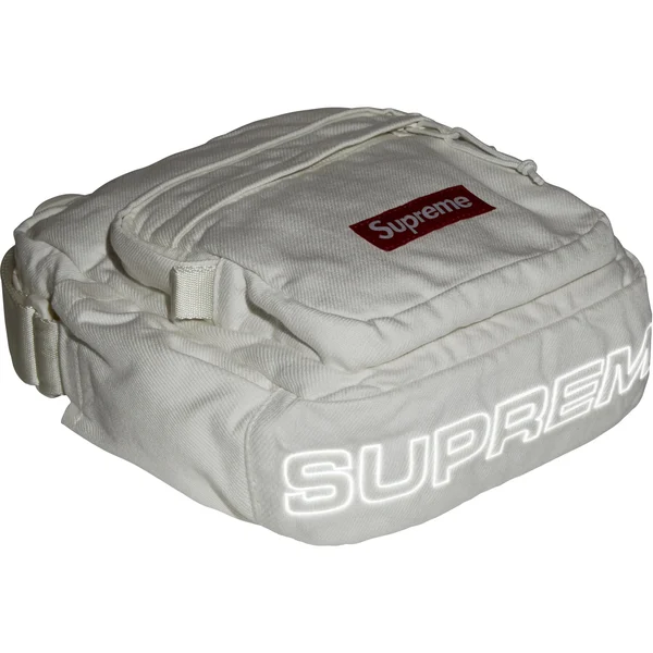 Supreme Denim Shoulder Bag - White (front)