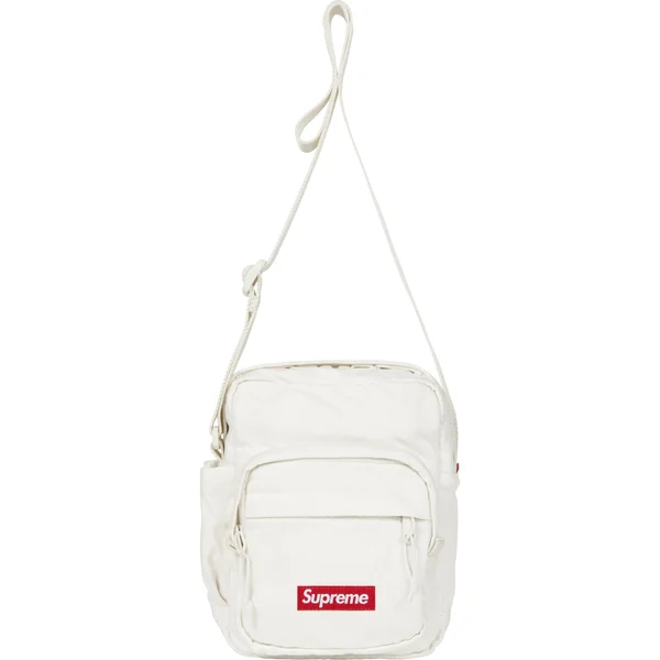 Supreme Denim Shoulder Bag - White (front)