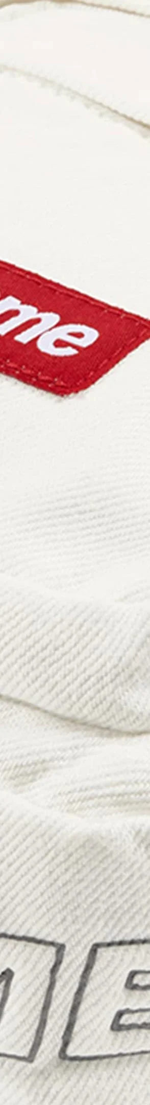 Supreme Denim Shoulder Bag - White (front)