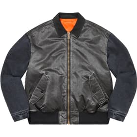 Supreme Denim Sleeve MA-1 Black