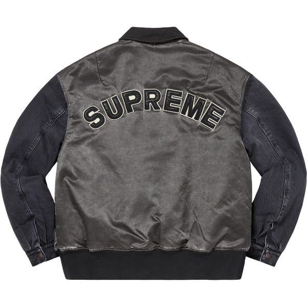 Supreme Denim Sleeve MA-1 - Black (front)