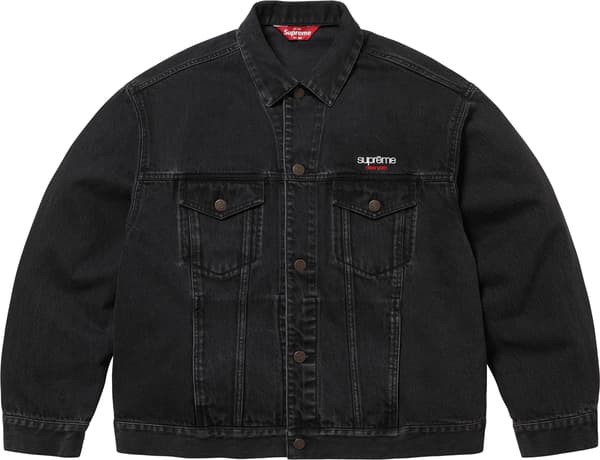 Supreme Denim Trucker Jacket - Black (front)