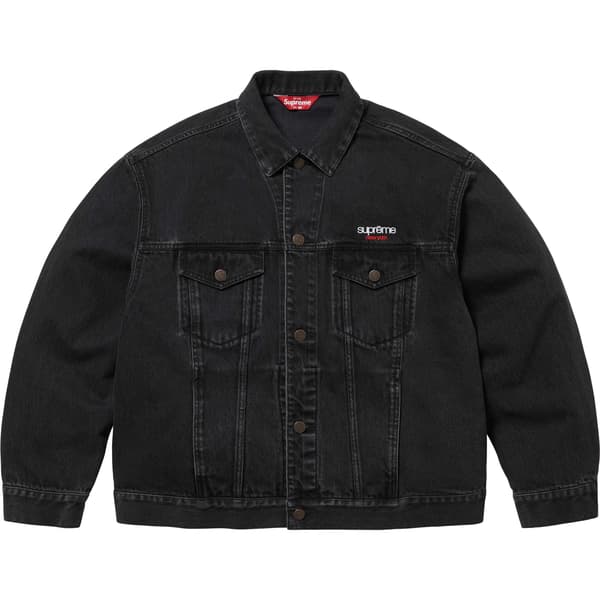 Supreme Denim Trucker Jacket - Black (front)