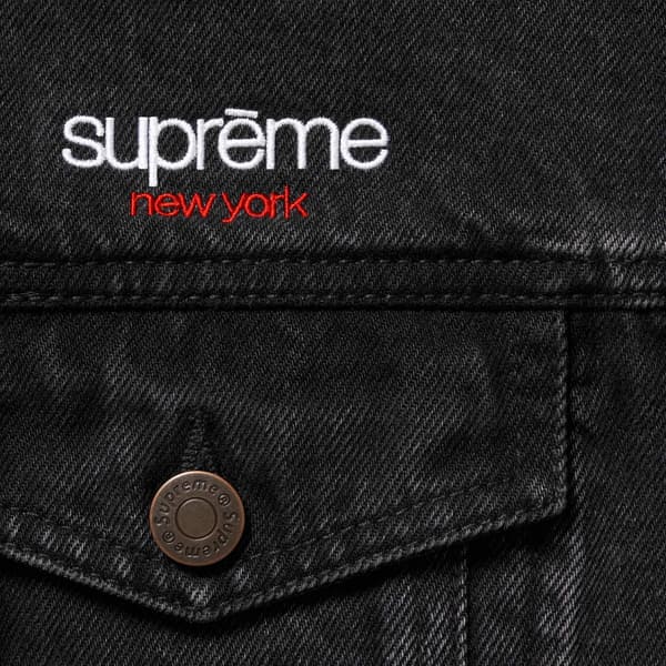 Supreme Denim Trucker Jacket - Black (front)