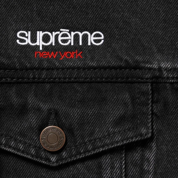 Supreme Denim Trucker Jacket - Black (front)