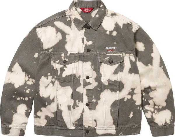 Supreme Denim Trucker Jacket - Bleached (front)