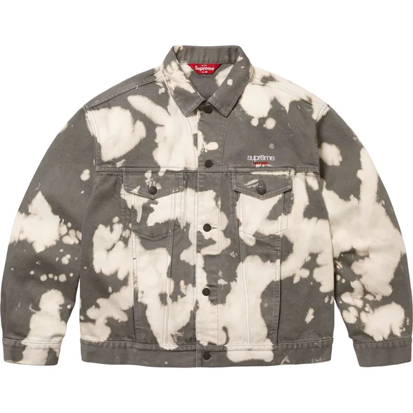Supreme Denim Trucker Jacket - Bleached (front)