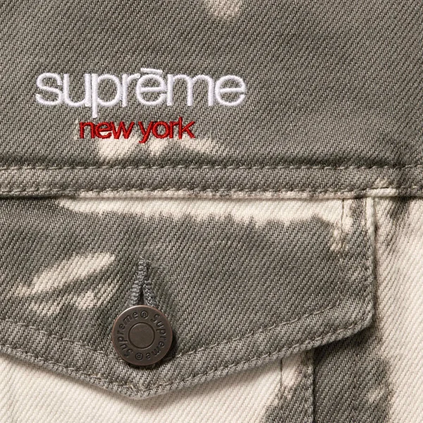Supreme Denim Trucker Jacket - Bleached (front)