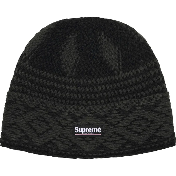 Supreme Diamond Beanie - Black (front)