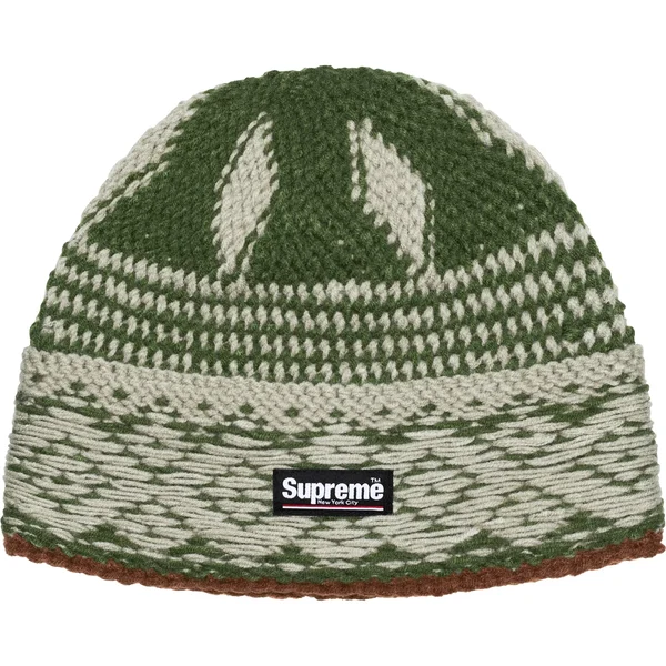 Supreme Diamond Beanie - Green (front)