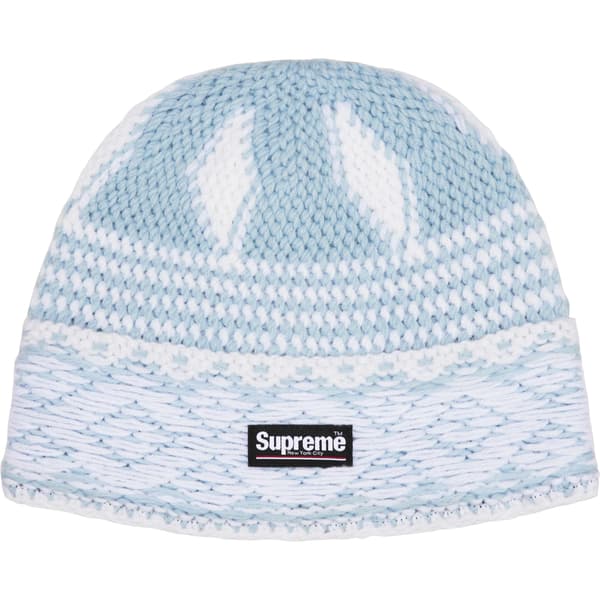 Supreme Diamond Beanie - Light Blue (front)