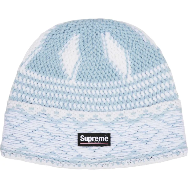 Supreme Diamond Beanie - Light Blue (front)