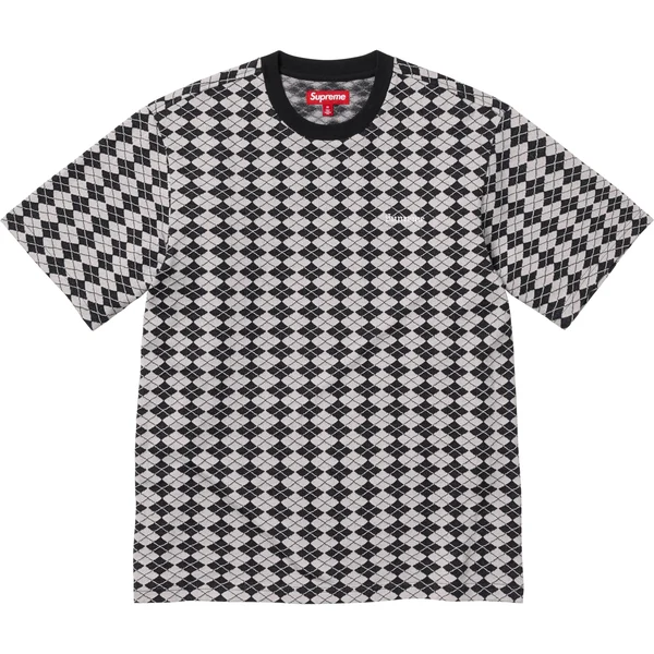 Supreme Diamond Jacquard S/S Top - Black (front)