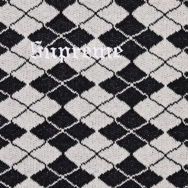 Supreme Diamond Jacquard S/S Top - Black (front)